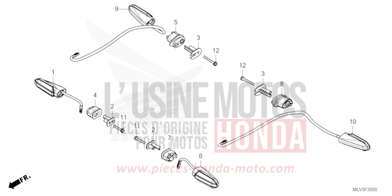 BLINKER von CB1000F "Big One" WOLF SILVER METALLIC (NHD19D) von 2026
